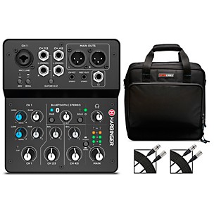 Harbinger LV7 7-Channel Analog Mixer With Gator Mixer Bag and Cables