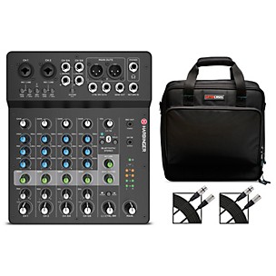 Harbinger LV8 8-Channel Analog Mixer With Gator Mixer Bag and Cables