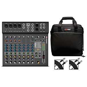 Harbinger LX12 12-Channel Analog Mixer With Gator Mixer Bag and Cables