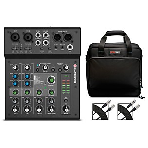 Harbinger LX8 8-Channel Analog Mixer With Gator Mixer Bag and Cables