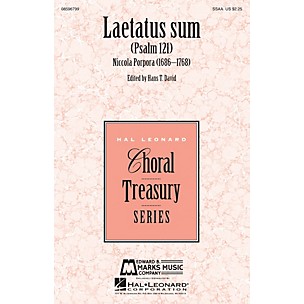 Edward B. Marks Music Company Laetatus Sum (Psalm 121) SSAA composed by Nicola Porpora