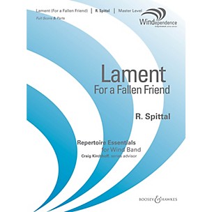 Boosey and Hawkes Lament (For a Fallen Friend) (Score Only) Concert Band Level 4 Composed by Robert Spittal