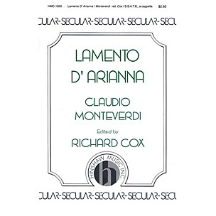 Hinshaw Music Lamento D'arianna SATB composed by Claudio Monteverdi