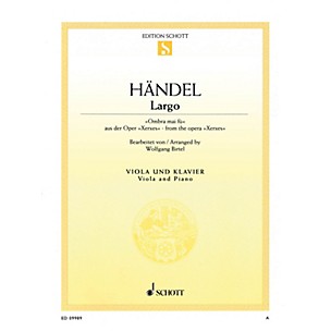 Schott Largo from Xerxes (arranged for Viola and Piano) String Series Softcover