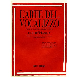 Ricordi L'arte Del Vocalizzo The Art of the Vocalise “ Part III Soprano-tenor