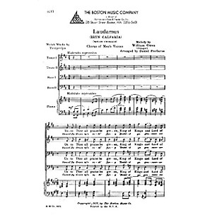 Boston Music Laudamus (Bryn Calfaira) TTBB Composed by William Owen Arranged by Daniel Protheroe