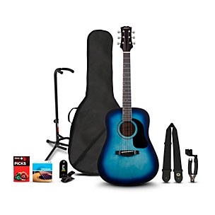 Mitchell Launch D75S Starter Dreadnought Acoustic Guitar Deluxe Pack -