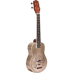 Gold Tone Left-Handed Tenor-Scale Metal Body Resonator Ukulele with Gig Bag