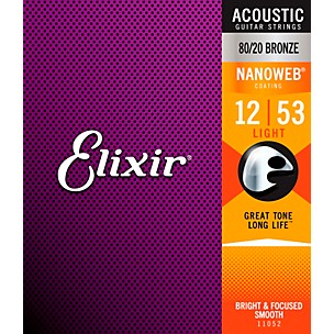 Elixir Light Nanoweb Acoustic Guitar Strings
