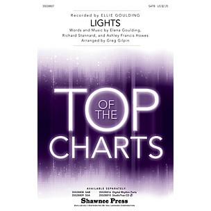 Shawnee Press Lights SATB by Ellie Goulding arranged by Greg Gilpin