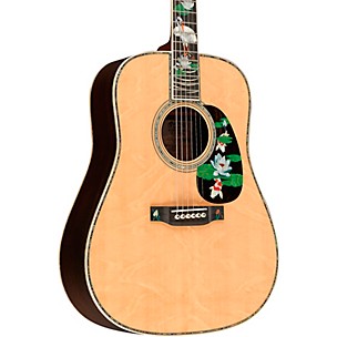 Martin Limited-Edition D-45 Harvey Leach Lotus Flower Acoustic Guitar