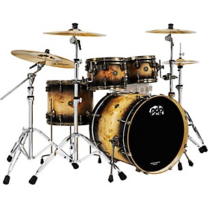 PDP by DW Limited-Edition Mapa Burl 4-Piece Shell Pack With Antique Bronze Hardware