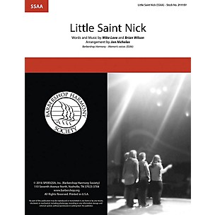 Barbershop Harmony Society Little Saint Nick SSAA A Cappella arranged by Jon Nicholas