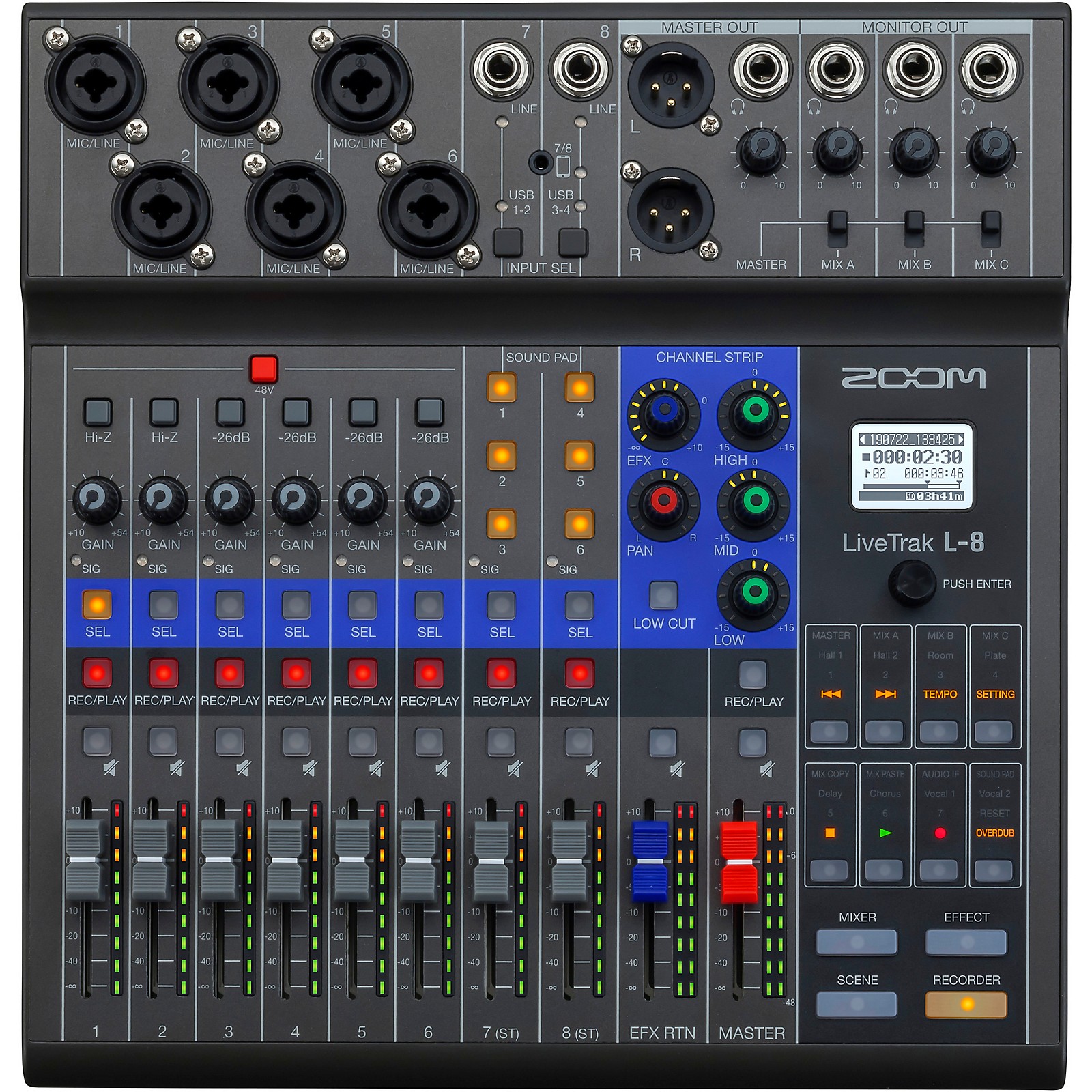 Zoom Zoom LiveTrak L-8 8-Channel Mixer