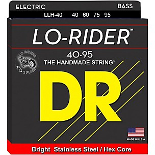 DR Strings Lo Rider LLH-40 Lite-Lite Stainless Steel 4-String Bass Strings