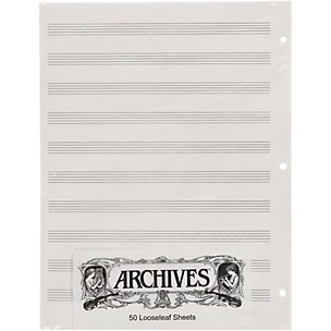Archives Loose Leaf Manuscript Paper 10 Stave 50 Sheets