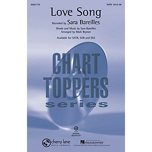 Cherry Lane Love Song SATB by Sara Bareilles arranged by Mark Brymer