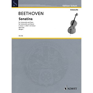 Schott Ludwig van Beethoven - Sonatina, WoO 43a (Cello and Piano) String Series Softcover