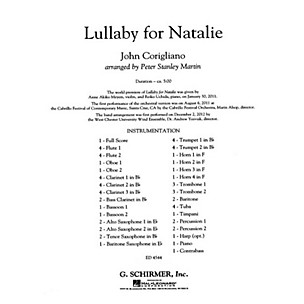 G. Schirmer Lullaby for Natalie Concert Band Level 5 Composed by John Corigliano