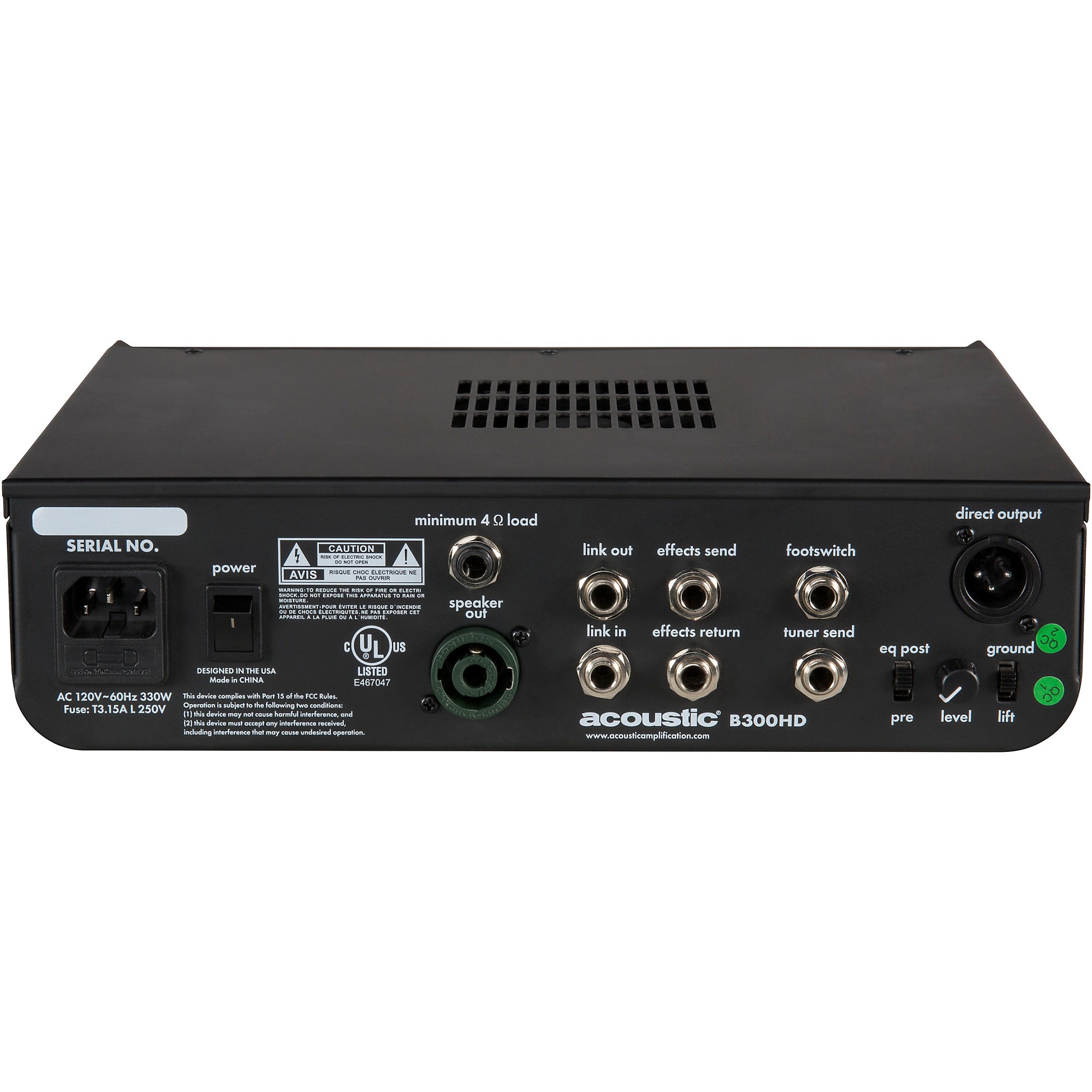 Acoustic B300HD & B410C Bass Stack With 3' Cable | Music & Arts