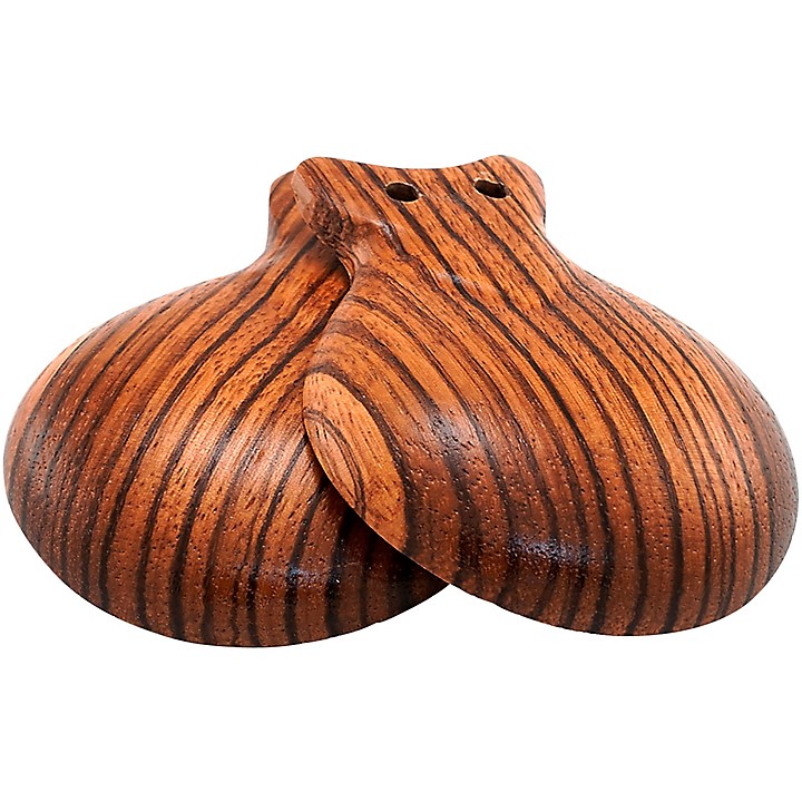 Black Swamp Percussion Two Pair Of Zebrawood Castanet Cups Music Arts