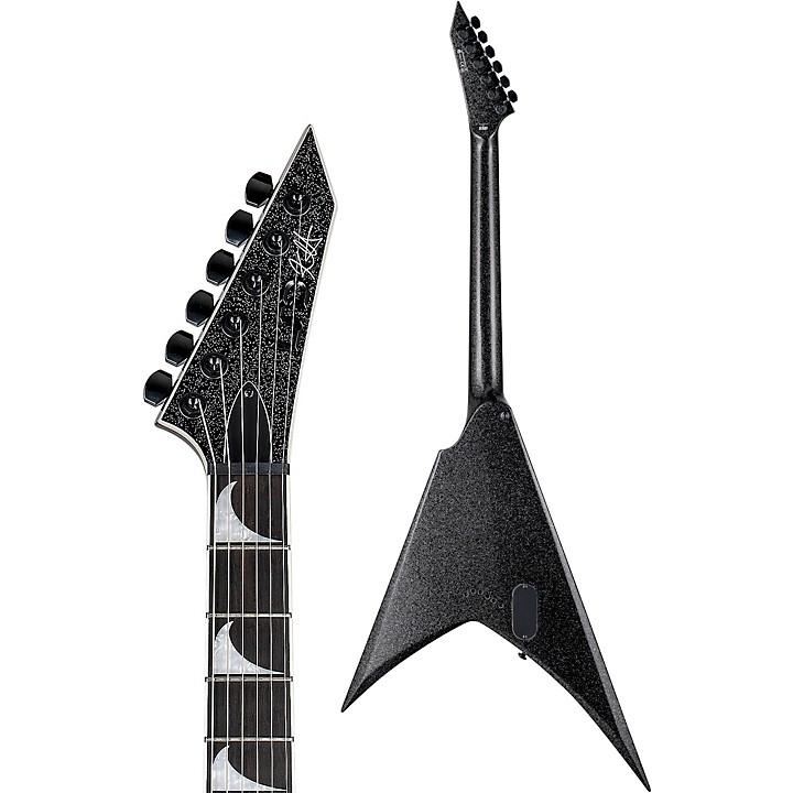 ESP LTD KH-V Kirk Hammett Electric Guitar, Black Sparkle LKHVBLKSP - The  Guitar World