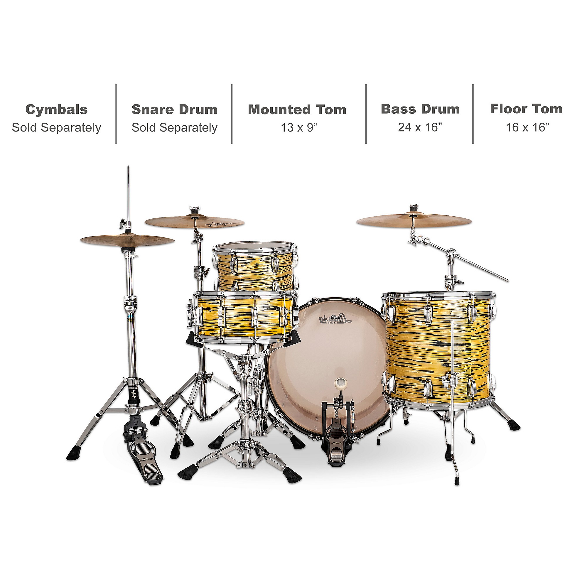 【COLOR iN ID】Punching Legacy Wind Jumper Ludwig Legacy Mahogany 3-Piece Pro Beat Shell Pack With 24