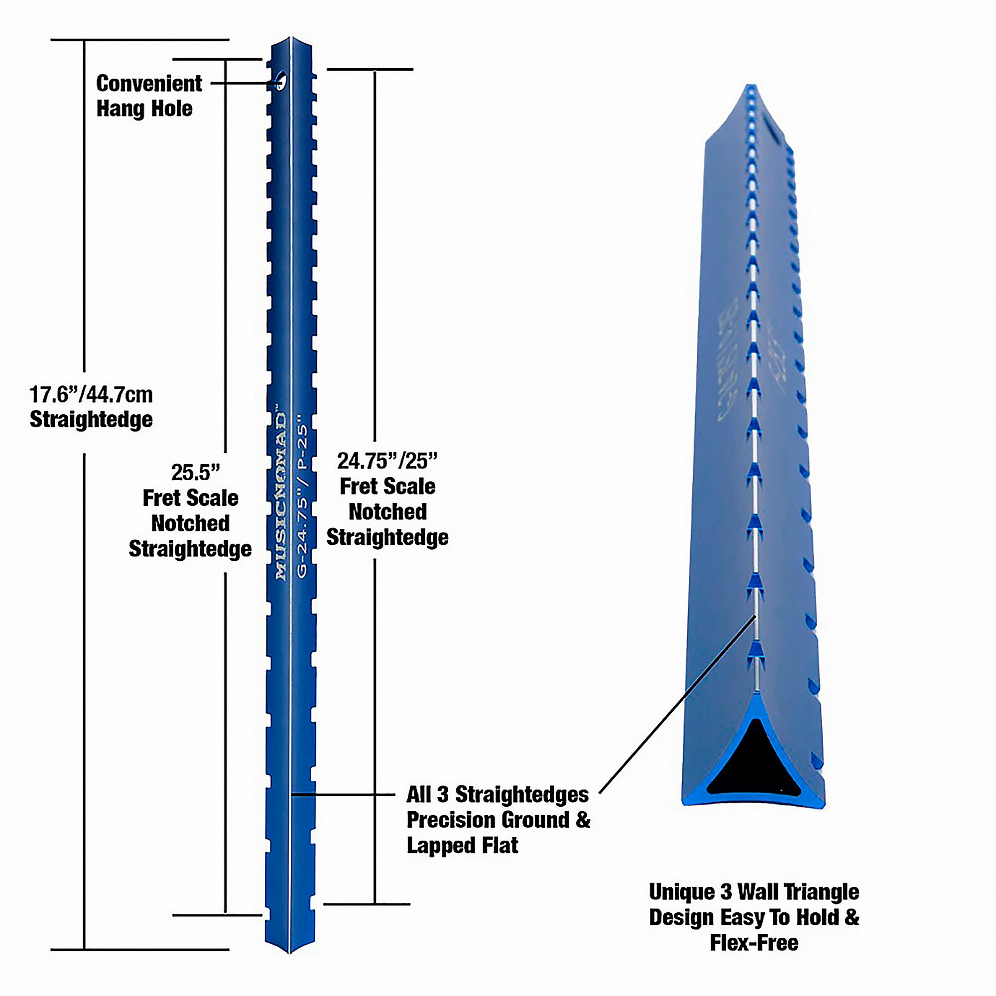 Music Nomad Tri-Beam 3 'n 1 Dual Notched & Precision