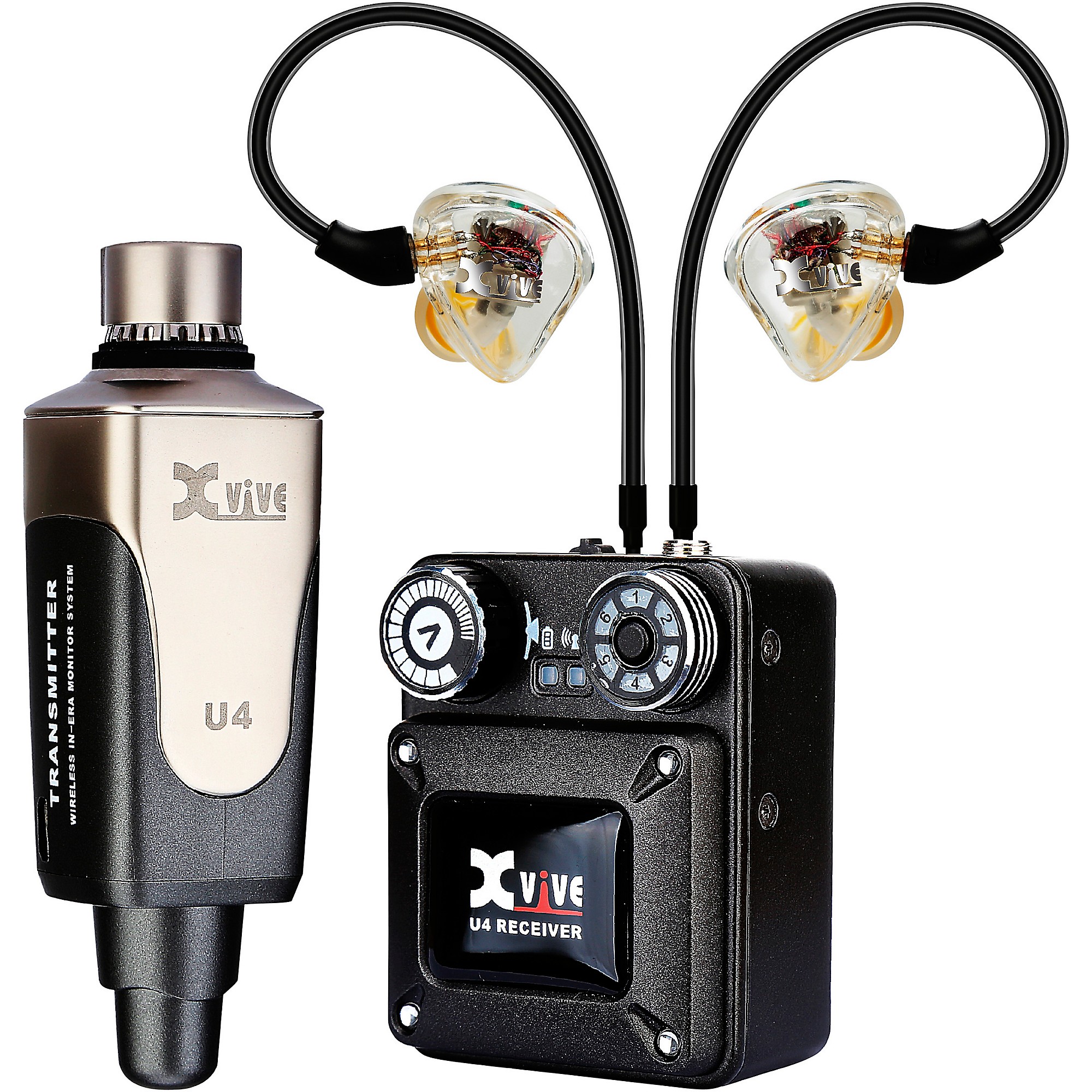 Xvive In-Ear Monitor Wireless System With T9 In-Ear Monitors and