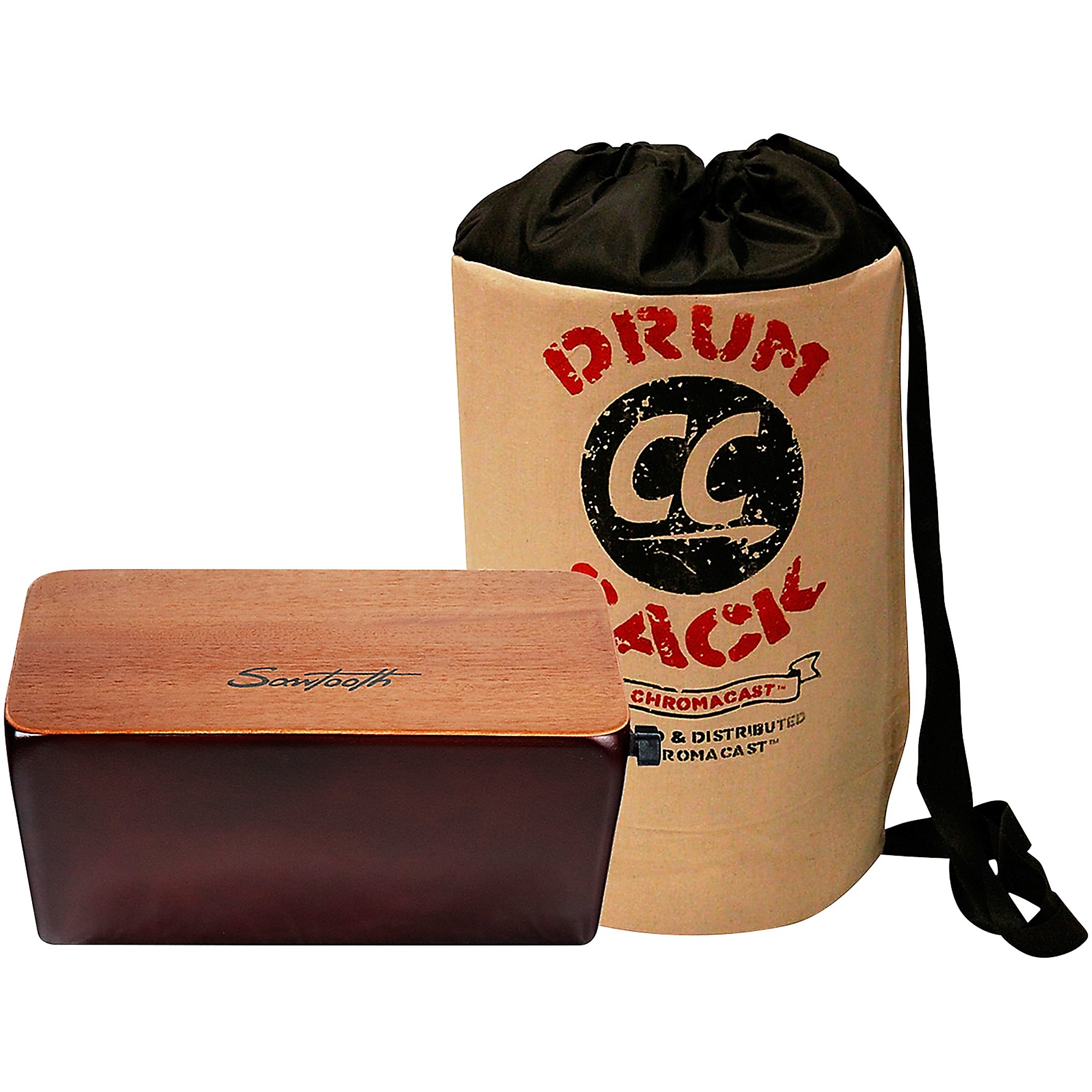 Compact Travel Box Drum Cajon Flat Hand Drum Percussion Instrument with  Adjustable Strings Carrying Bag
