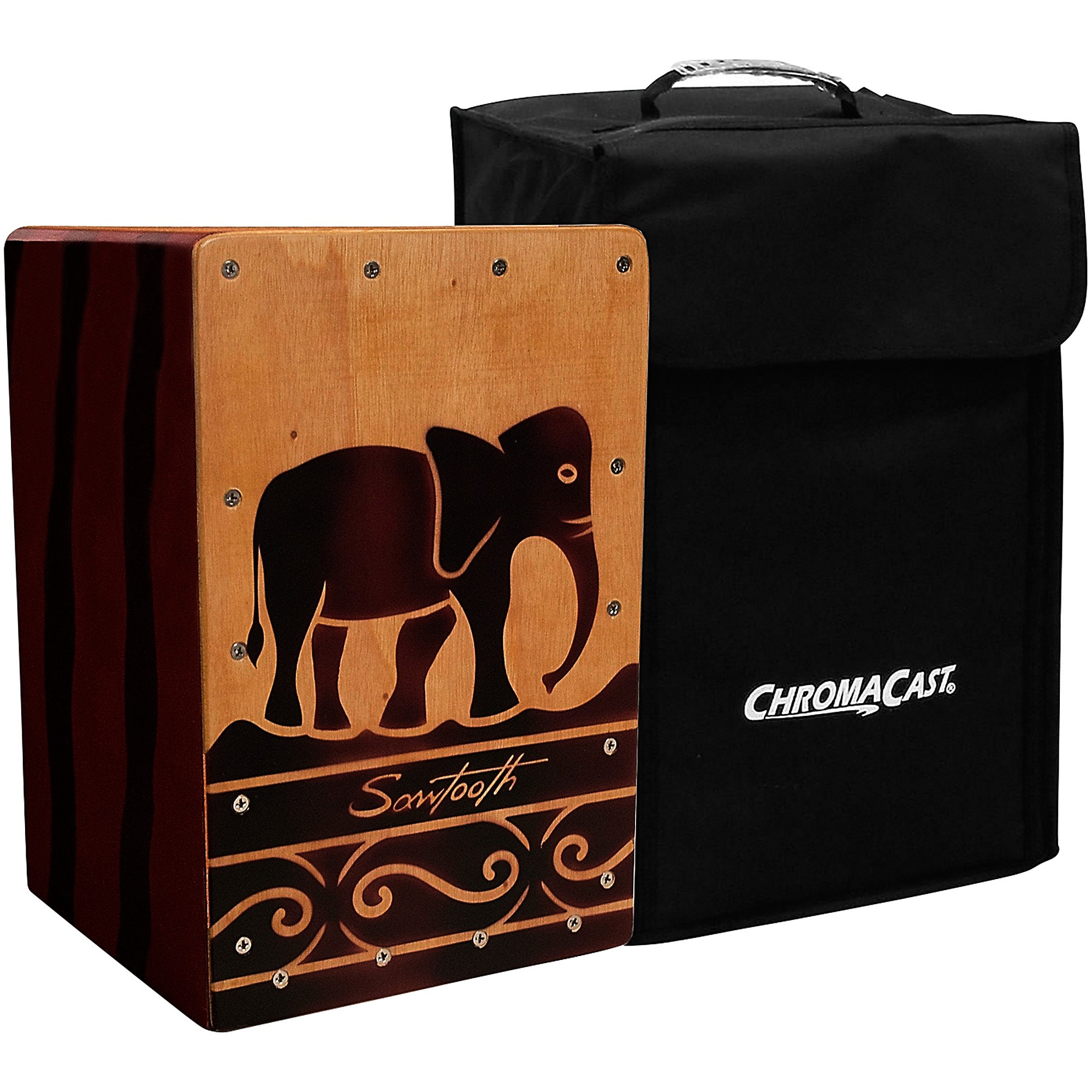 Opus Percussion Wooden Cajon in Zebrawood with Deluxe Carry Bag - Vivace  Music Store Brisbane, Queensland's Largest Music Store