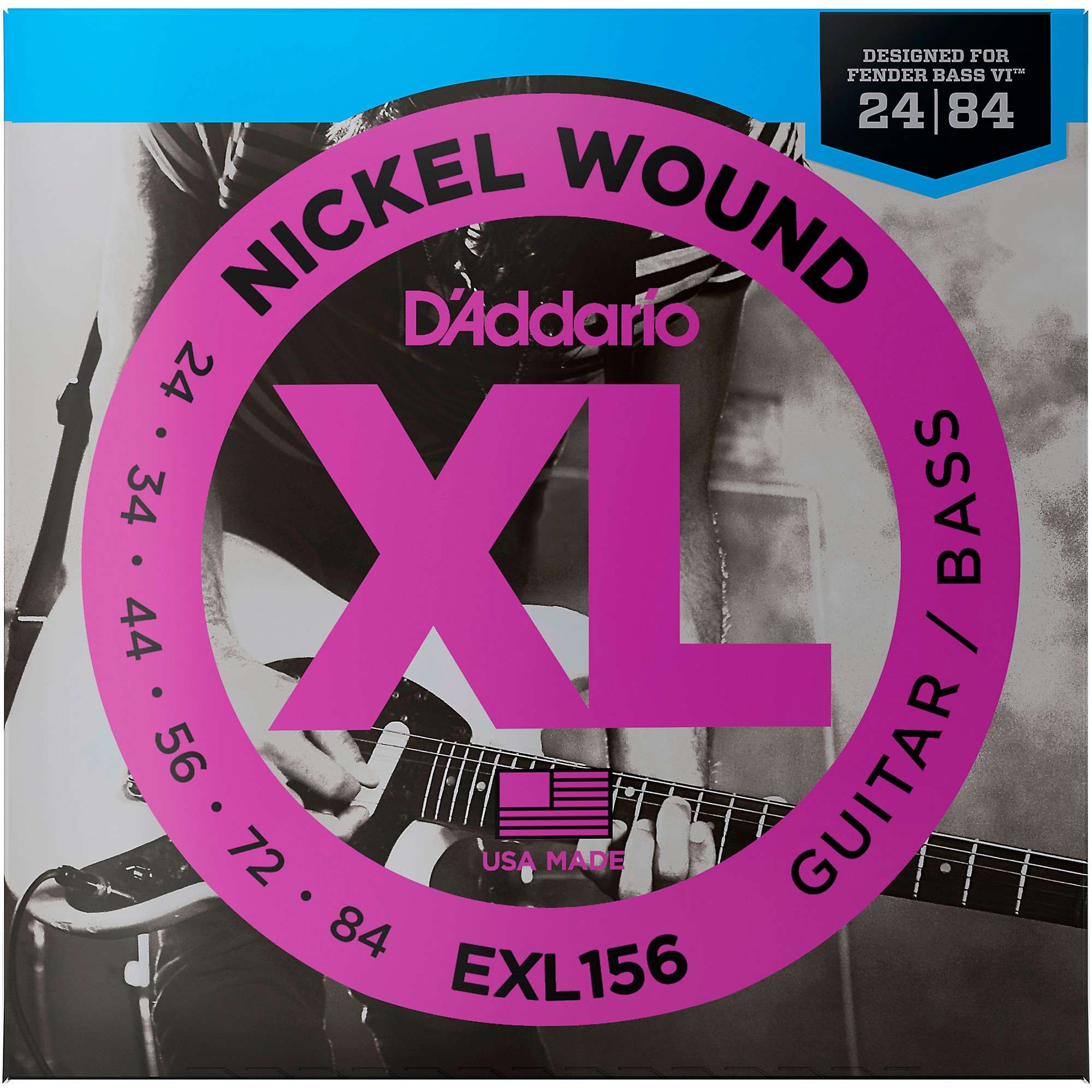 D'Addario EXL156 XL Nickel Wound Bass VI Strings | Music & Arts