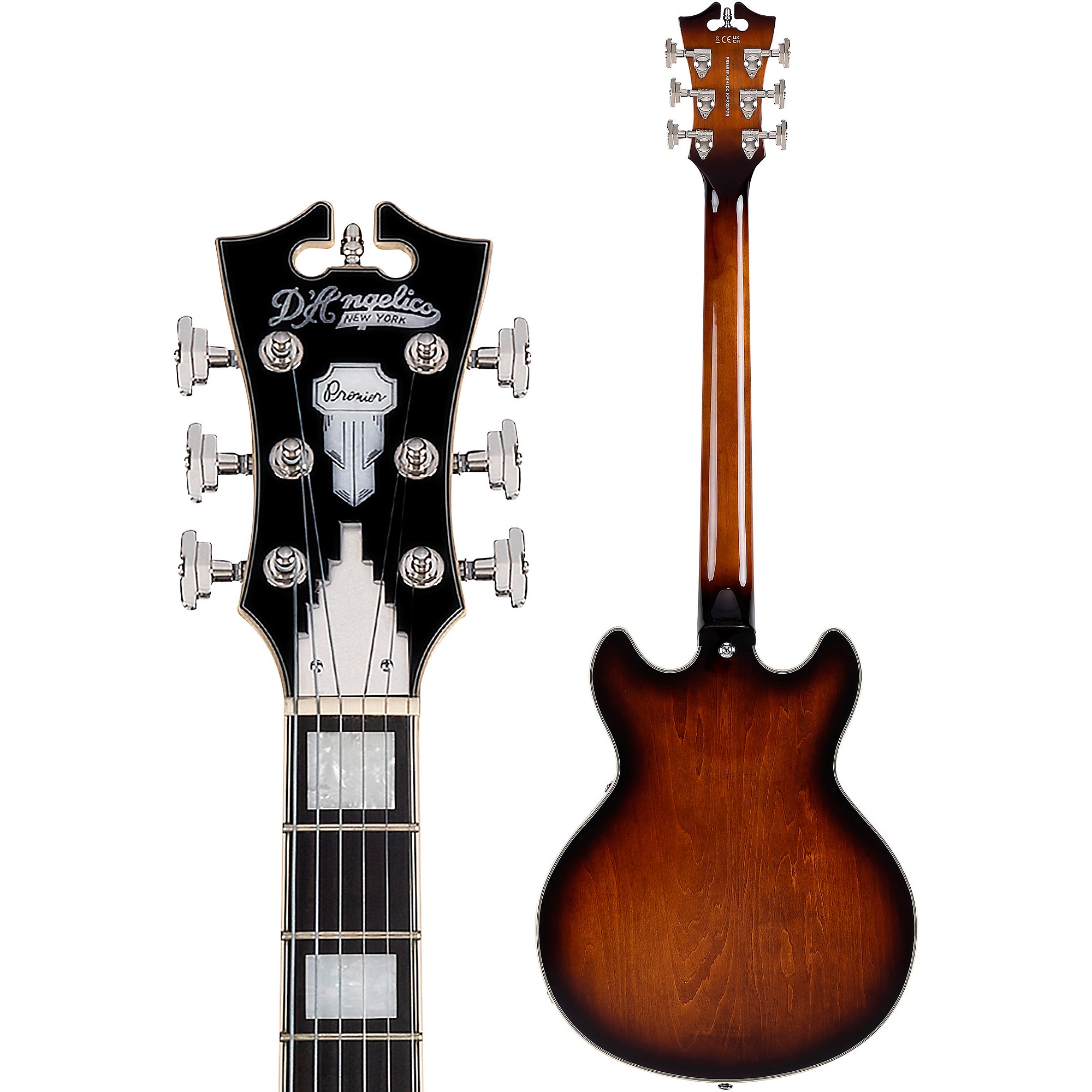 D'Angelico Premier Mini DC Semi-Hollow Electric Guitar With