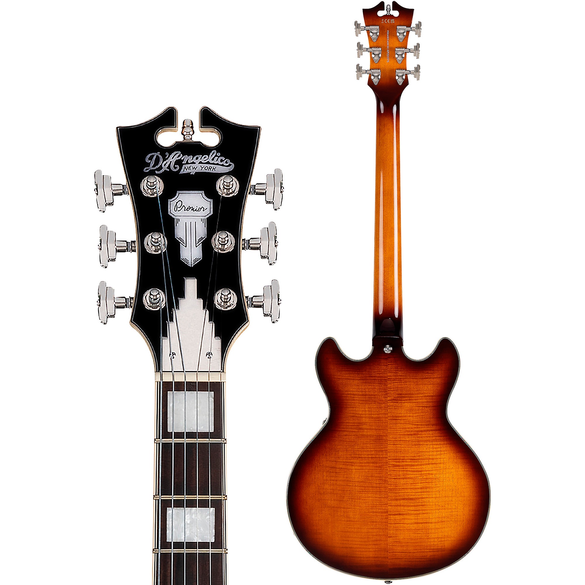 D'Angelico Premier Mini DC Semi-Hollow Electric Guitar With
