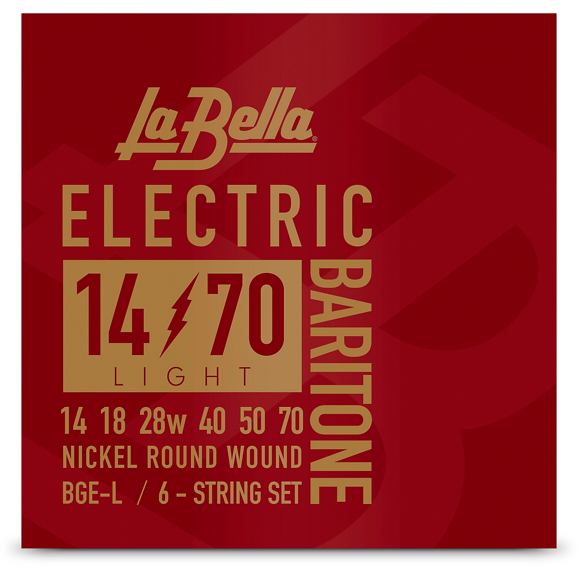 La Bella BGE Electric Baritone 6 String Guitar String Set Music