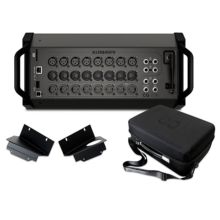 Allen And Heath Cq 20b Digital Mixer Bundle With Padded Soft Case And