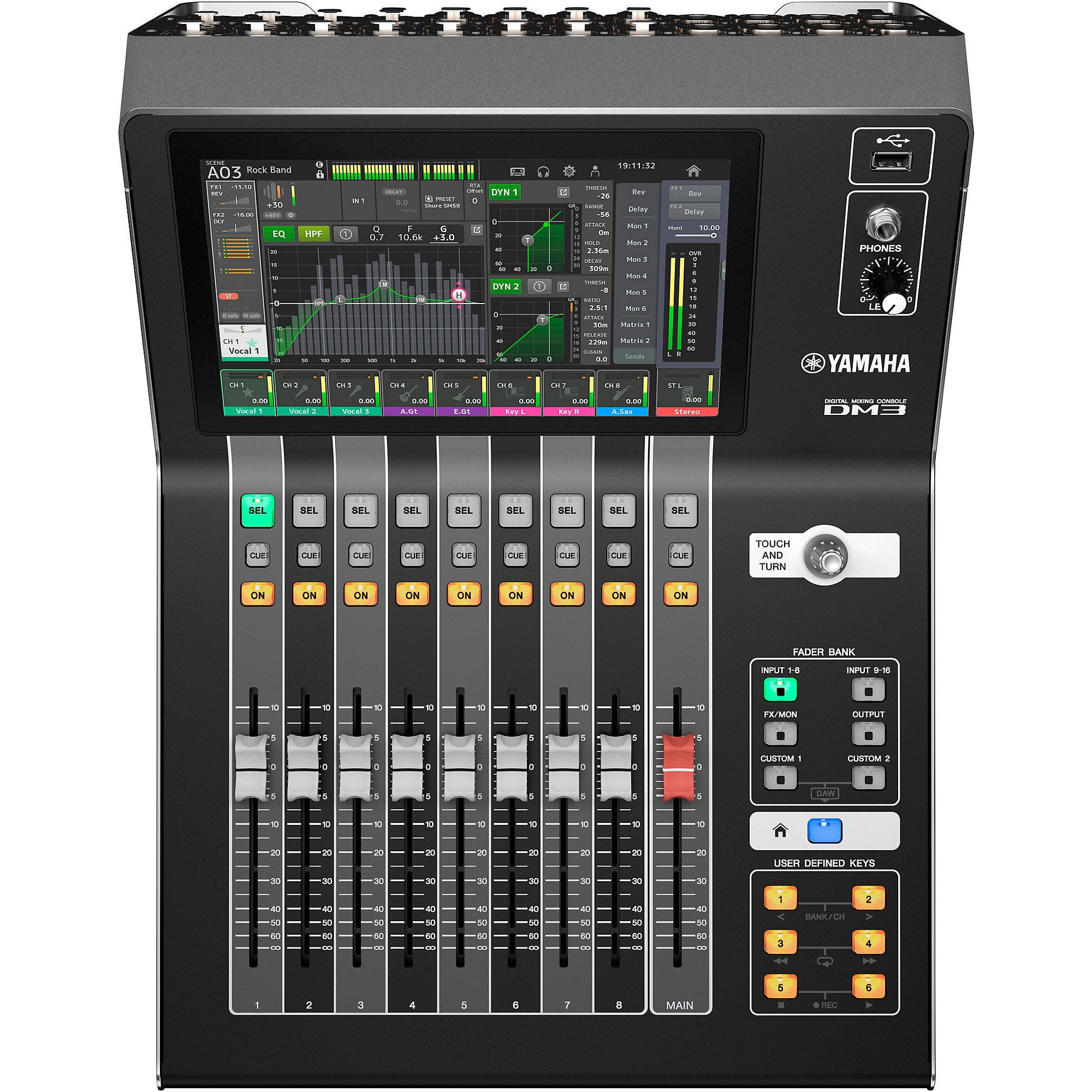 Yamaha Yamaha DM3-D Ultracompact Digital Mixer With Tio1608-D2 Dante Stage  Box and ProCon Shielded Cable