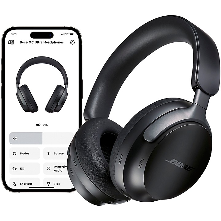 Bose QuietComfort Ultra Wireless Black Noise Cancelling Headphones Music Arts