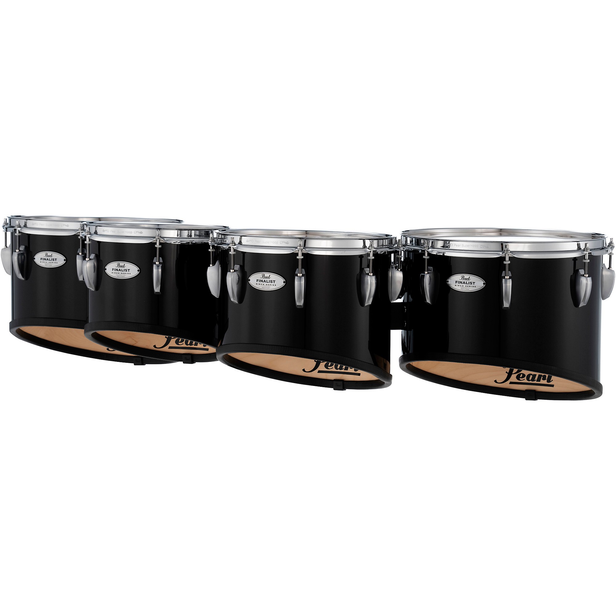 Pearl Finalist Fmtb0234 Marching Tenor Set 10 12 13 14 in. Midnight Black