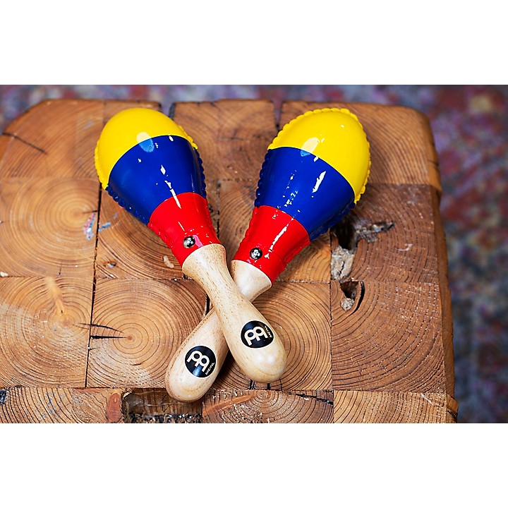 MEINL Traditional Rawhide Maracas with Colombian Flag | Music & Arts