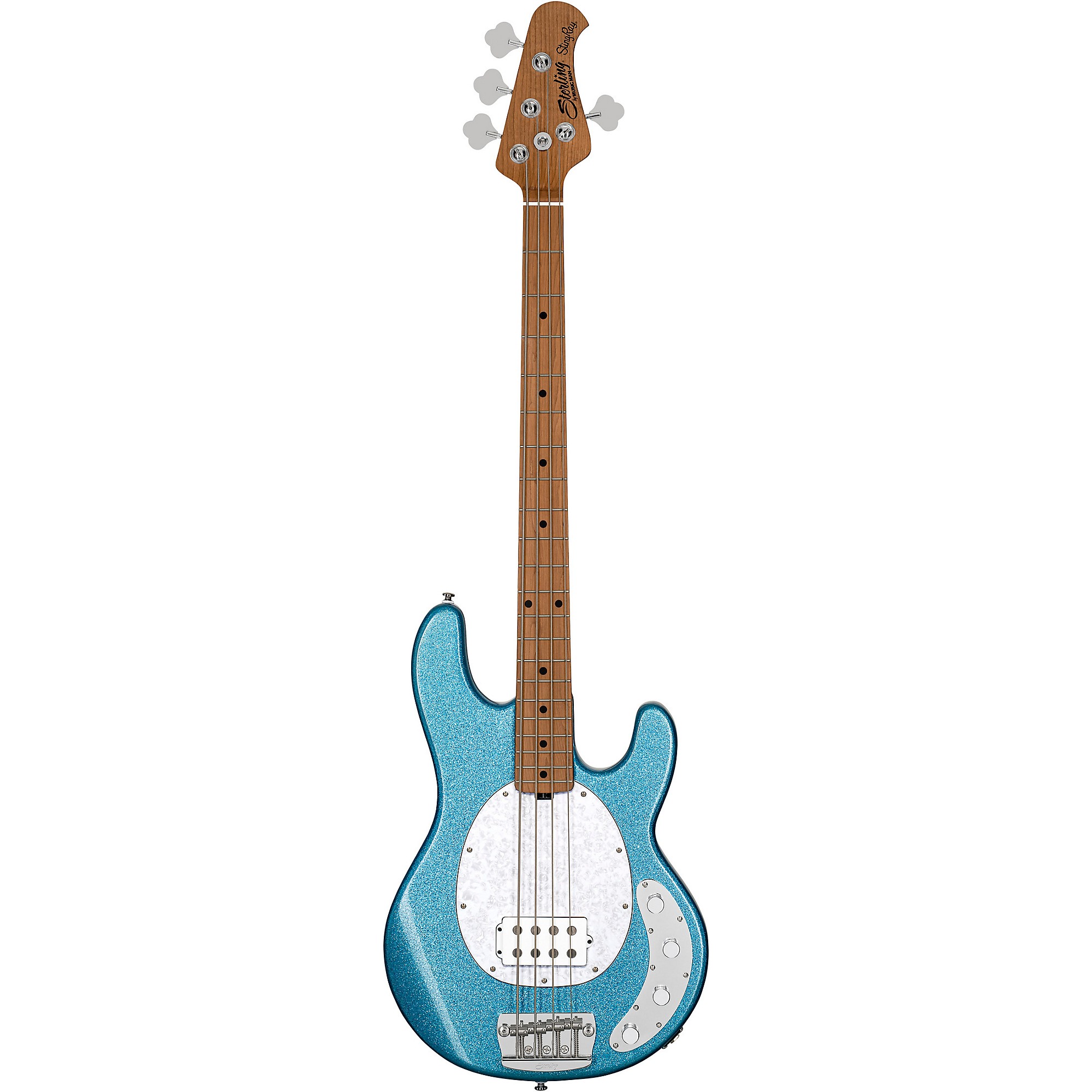 ベース Musicman RAY34 Blue Sparkle Sterling Sterling by Music Man StingRay RAY34 Sparkle Bass | Music & Arts