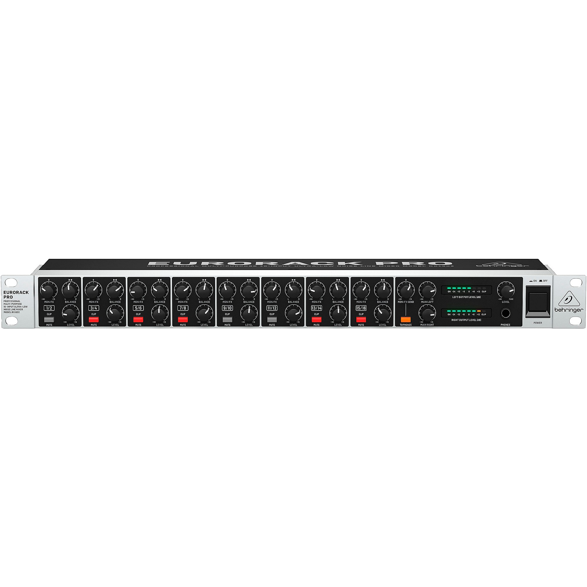Behringer RX1602 V2 16-Input Rackmount Line Mixer | Music & Arts