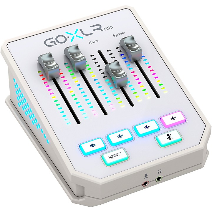 TC Helicon GoXLR Mini USB Streaming Mixer with USB/Audio Interface - White  | Music & Arts