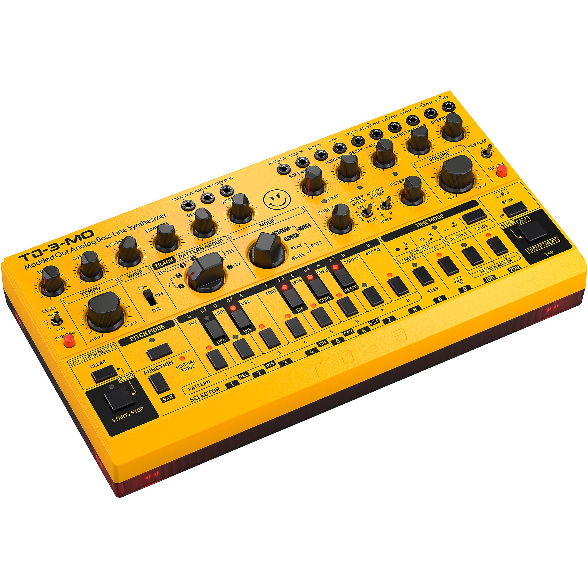 TD-3 アナログシンセサイザー イエロー Behringer TD-3-MO-AM Analog Bass Line Synthesizer - Yellow | Music