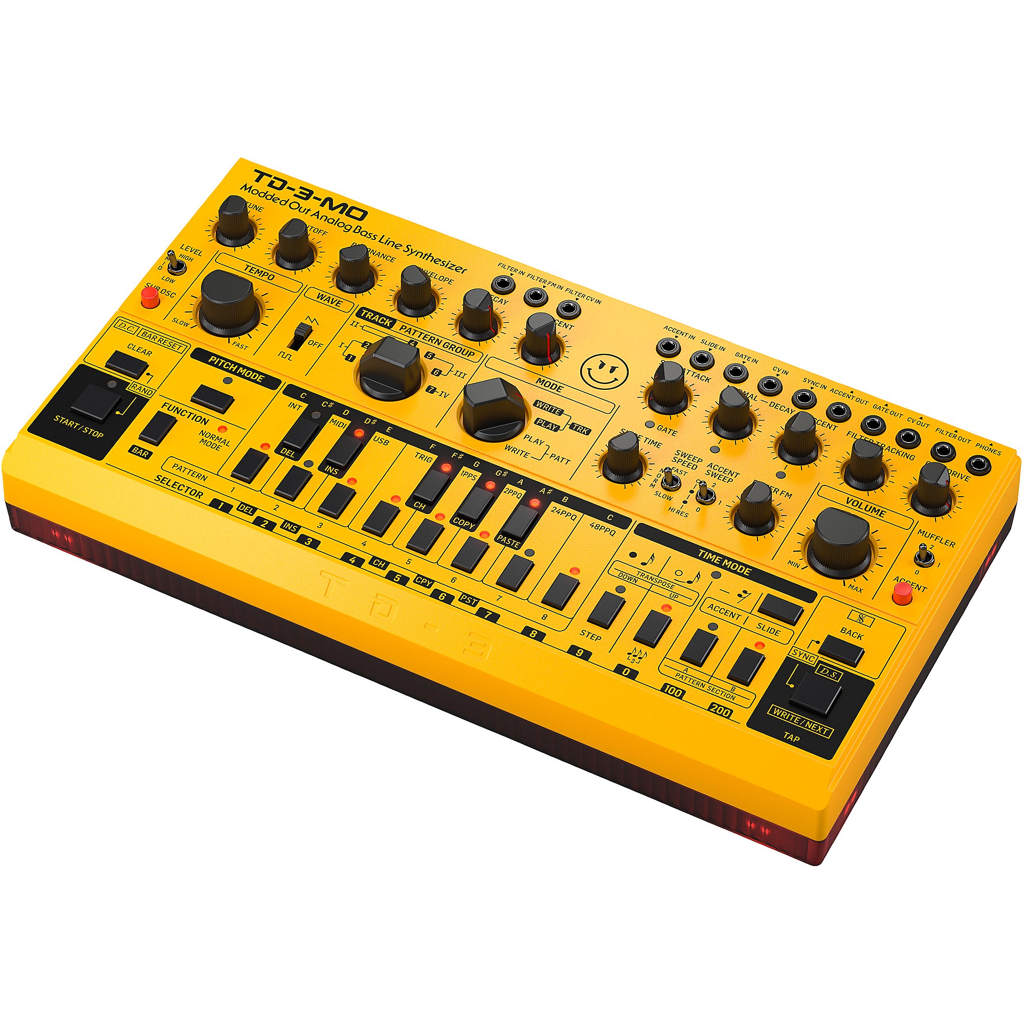 Behringer TD-3 黄色 Behringer TD-3-MO-AM Analog Bass Line Synthesizer - Yellow | Music