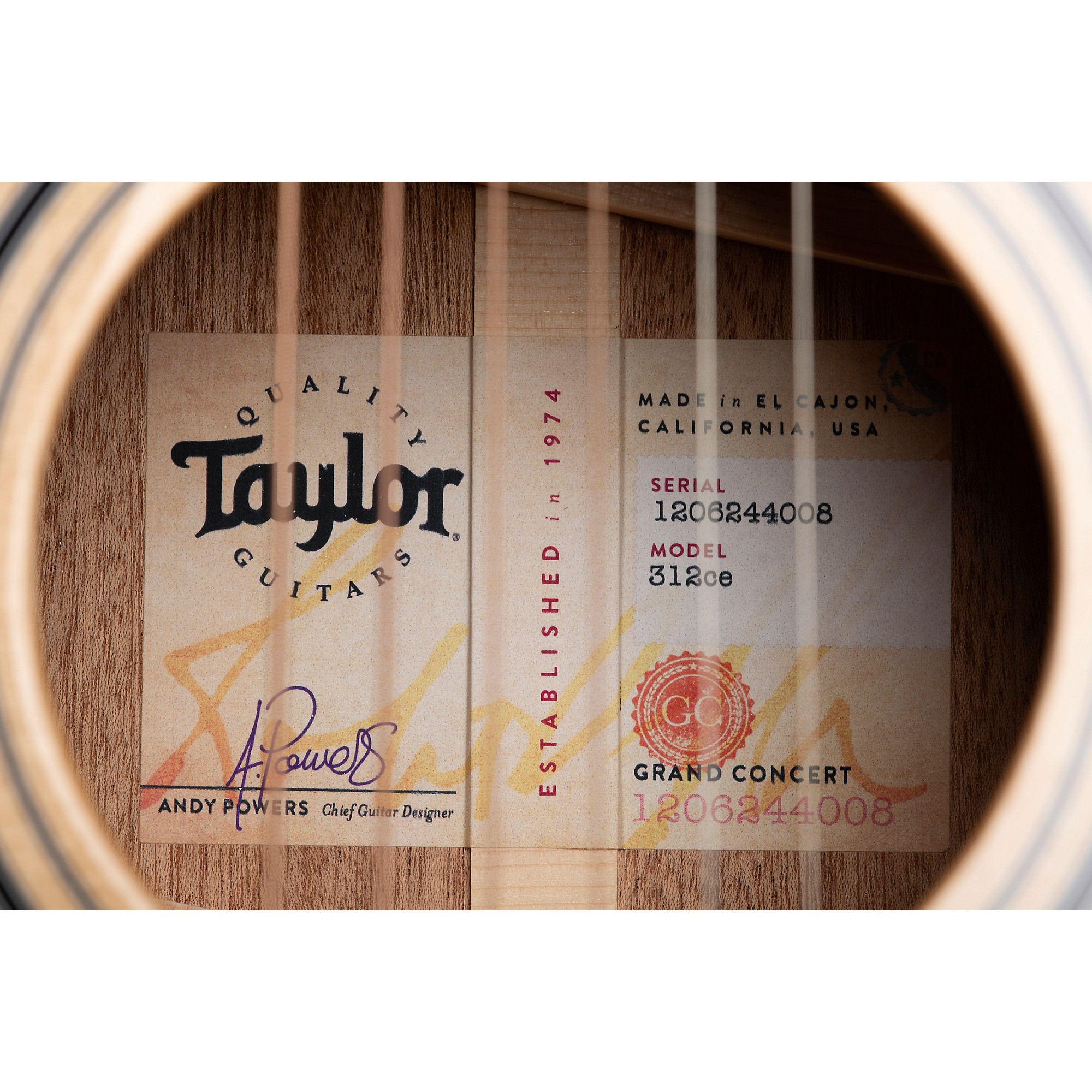 ギター Taylor-312ce Taylor 312ce Grand Concert Acoustic-Electric Guitar | Music & Arts
