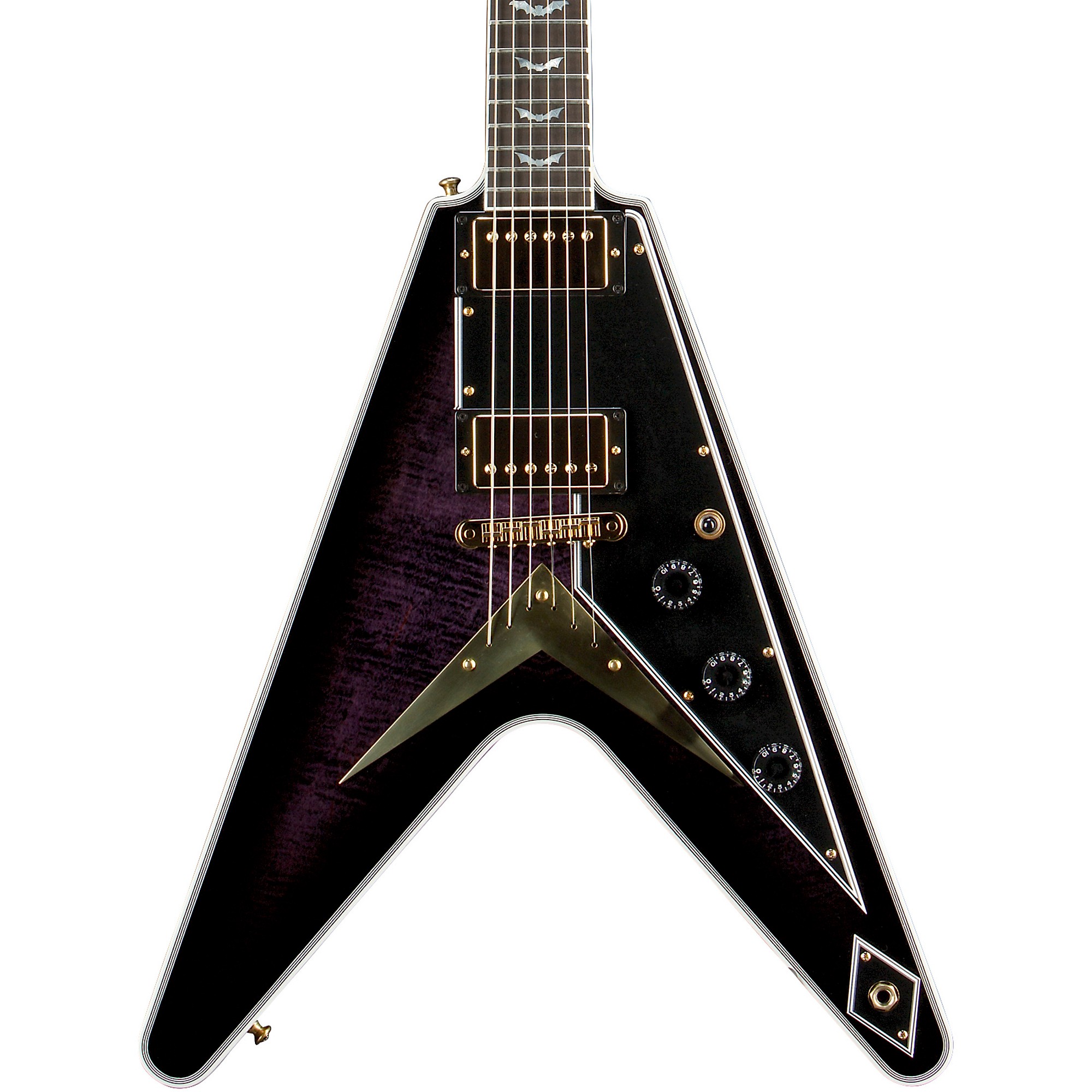 Gibson Custom Flying V Custom Bats in Flight Electric Guitar