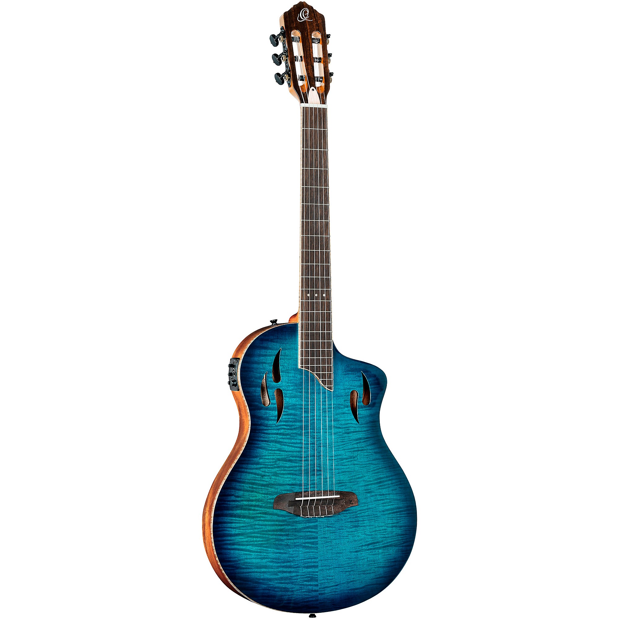 Ortega RTPDLX Flamed Maple Nylon-String Acoustic-Electric Guitar