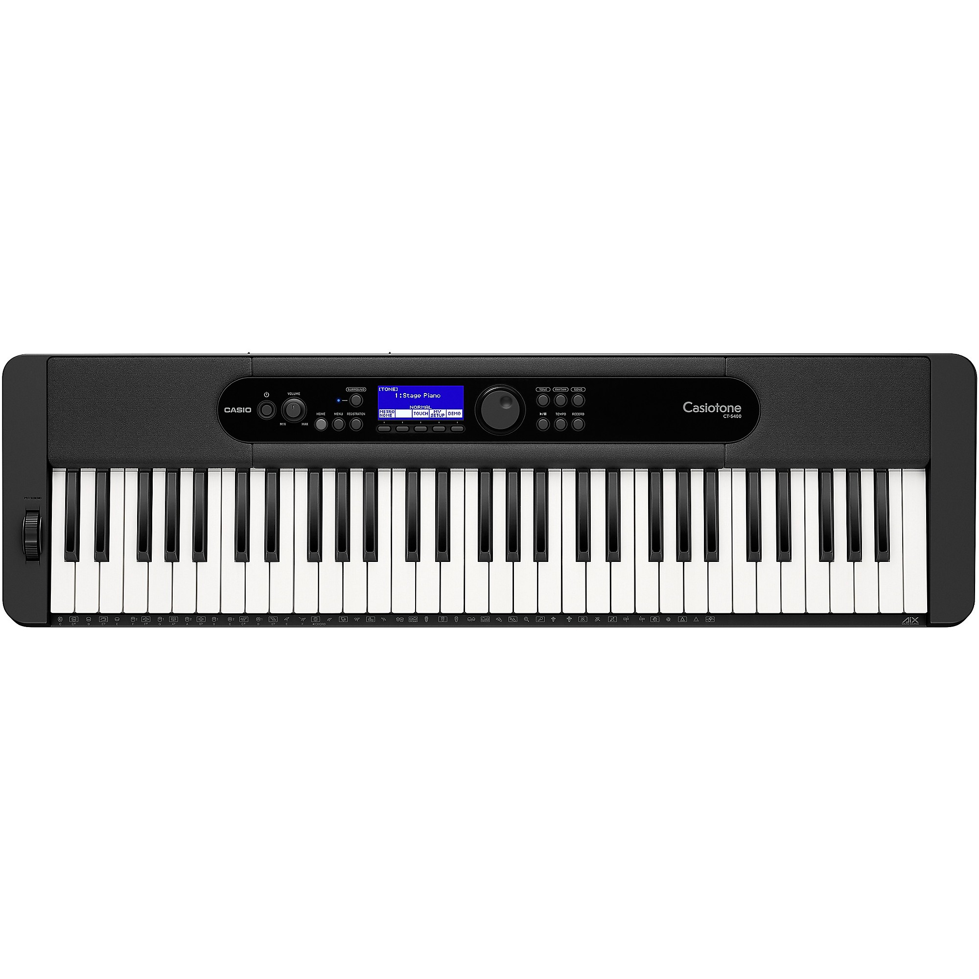 Casio Casiotone CT-S400 61鍵 キーボード Casio Casiotone CT-S400 61-Key Portable Keyboard Essentials Bundle