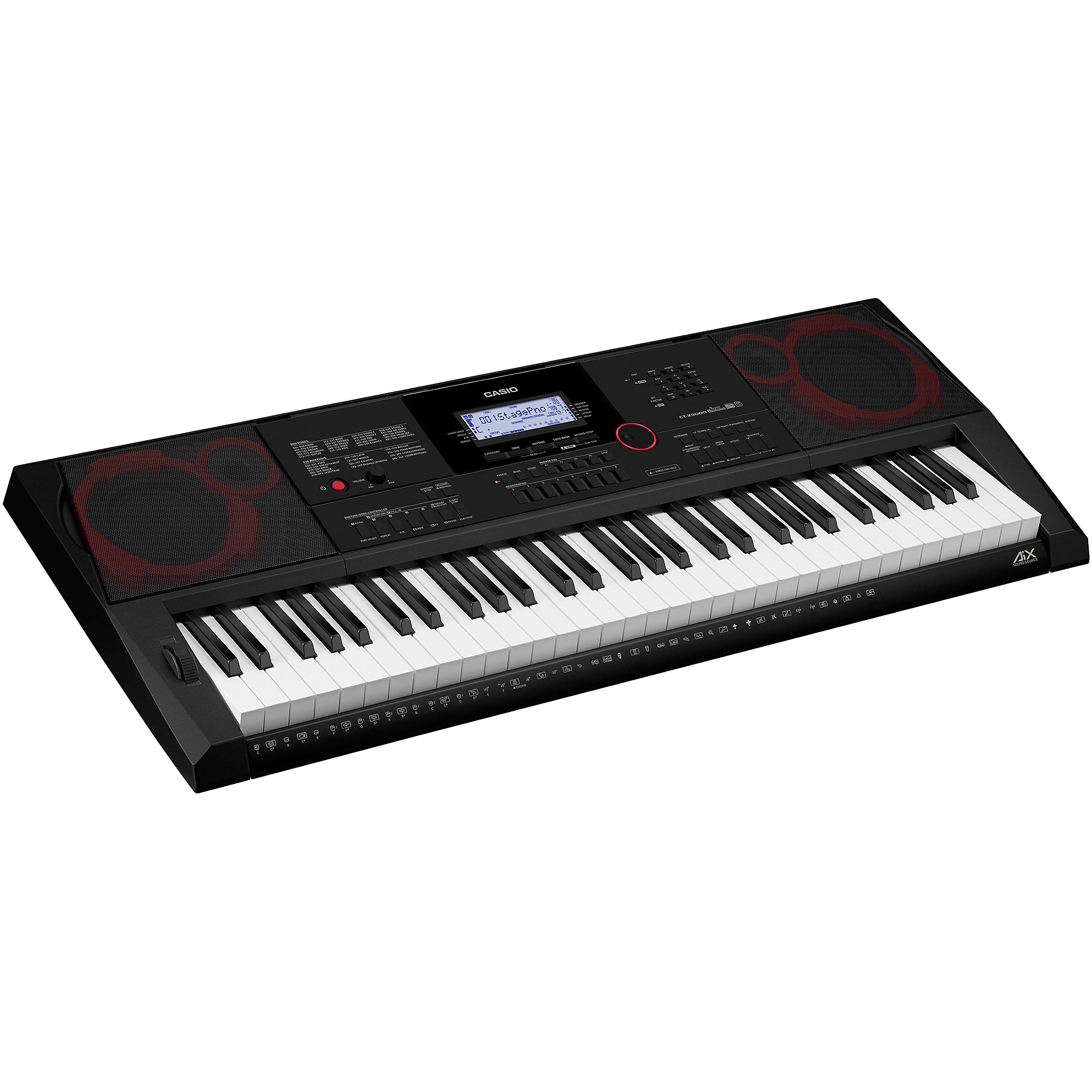 Casio CT-X3000 61-Key Portable Keyboard Essentials Bundle | Music